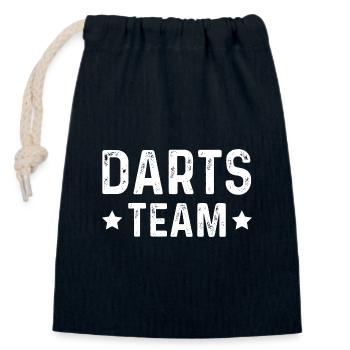 Darts Team - Verschließbarer Geschenkbeutel aus Baumwolle (14x20cm) - Navy - Vorne