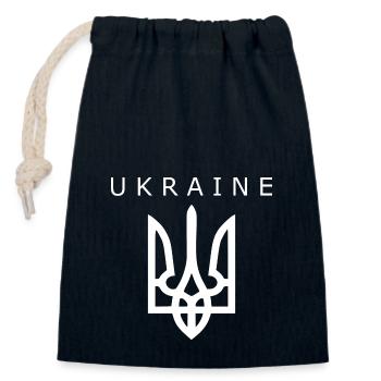 Ukraine - Verschließbarer Geschenkbeutel aus Baumwolle (14x20cm) - Navy - Vorne