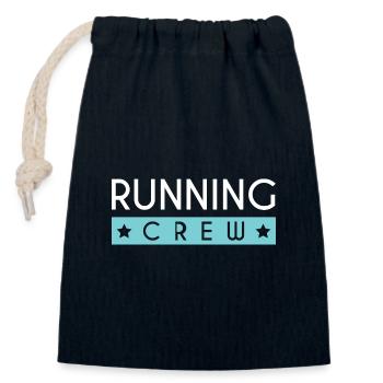 Running Crew - Verschließbarer Geschenkbeutel aus Baumwolle (14x20cm) - Navy - Vorne