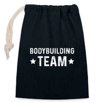 Équipe de musculation - Sac cadeau en coton avec cordon (14 x 20 cm) - bleu marine - Devant