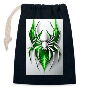 White Animals Spider - Verschließbarer Geschenkbeutel aus Baumwolle (14x20cm) - Navy - Vorne