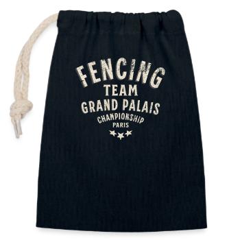 Fechtmannschaft Grand Palais Paris - Verschließbarer Geschenkbeutel aus Baumwolle (14x20cm) - Navy - Vorne