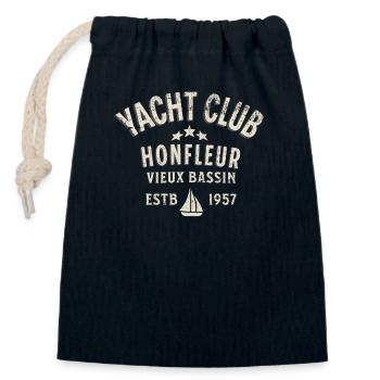 Honfleur yacht club vieux bassin 1 - Closable cotton gift bag (14x20cm) - navy - Front