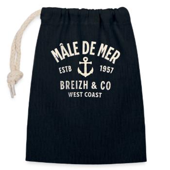 Männchen des Meeres Breizh Co - Verschließbarer Geschenkbeutel aus Baumwolle (14x20cm) - Navy - Vorne