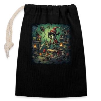 Zombie Imp Factory - Creepy - Closable cotton gift bag (14x20cm) - black - Front