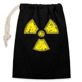 Radioactive / Symbol Radioactivity - Closable cotton gift bag (14x20cm) - black - Front