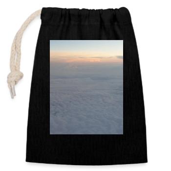 Himmel - Verschließbarer Geschenkbeutel aus Baumwolle (14x20cm) - Schwarz - Vorne