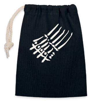 Kralle - Verschließbarer Geschenkbeutel aus Baumwolle (14x20cm) - Navy - Vorne