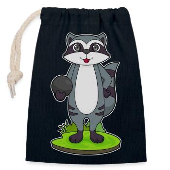 Waschbär Bowling Bowlingkugel - Verschließbarer Geschenkbeutel aus Baumwolle (14x20cm) - Navy - Vorne