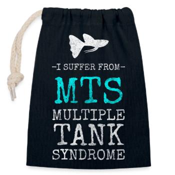 Aquarium Fish Lovers Breeder Pet - Closable cotton gift bag (14x20cm) - navy - Front