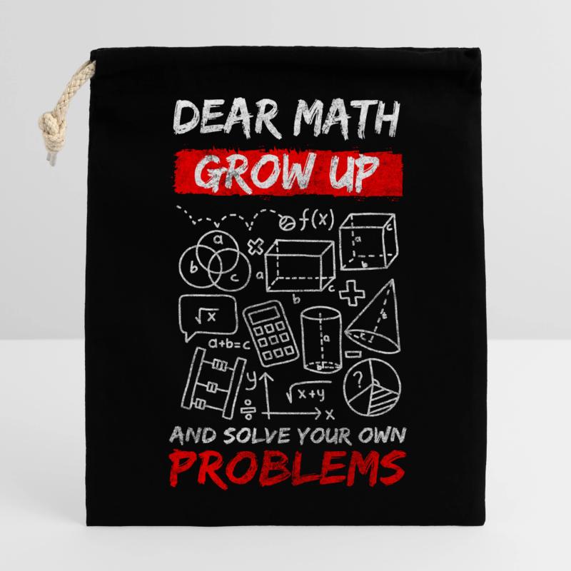 Problems, solutions, sayings, it doesn't matter Closable cotton gift bag (14x20cm)