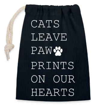 Lustige Katzensprüche Geschenke für Katzenliebhaber - Verschließbarer Geschenkbeutel aus Baumwolle (14x20cm) - Navy - Vorne