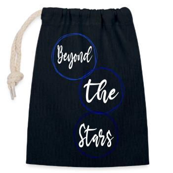 Flavor Adventure Culinary Exploration - Closable cotton gift bag (14x20cm) - navy - Front