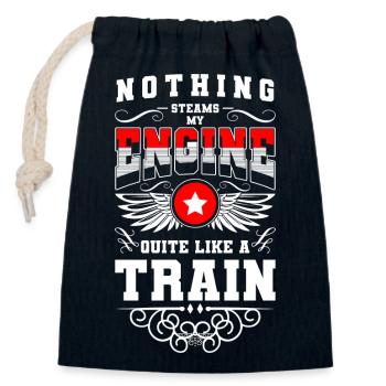 Train Driver Train Driver Conductor Conductor - Closable cotton gift bag (14x20cm) - navy - Front