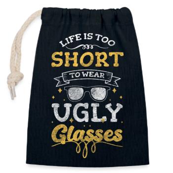 Glasses Accessory Lifestyle Student - Closable cotton gift bag (14x20cm) - navy - Front