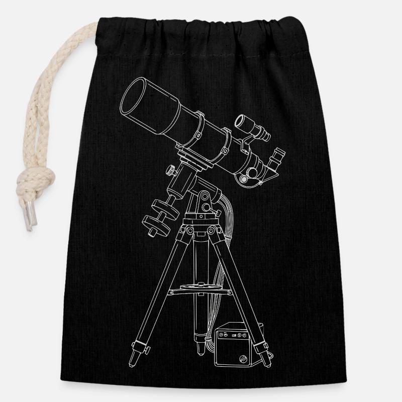 Refractor Telescope Astrophotography - Closable cotton gift bag (14x20cm) - black
