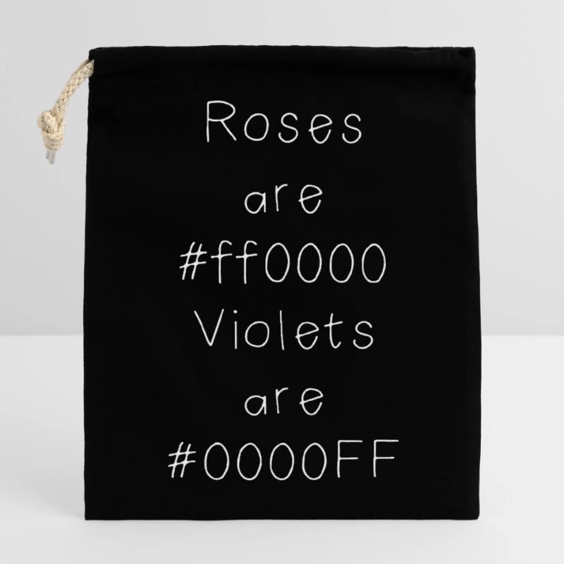 Blague sur le code couleur hexadécimal pour développeurs, codeurs et web... Sac cadeau en coton avec cordon (14 x 20 cm)