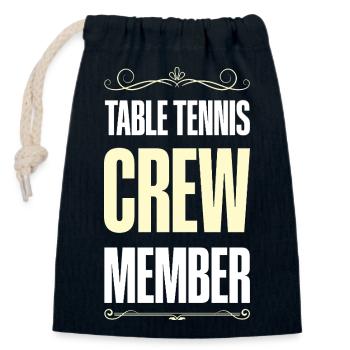 Table Tennis Crew - Verschließbarer Geschenkbeutel aus Baumwolle (14x20cm) - Navy - Vorne
