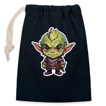 Dungeons Brücken Troll - Verschließbarer Geschenkbeutel aus Baumwolle (14x20cm) - Navy - Vorne