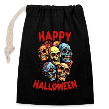 Happy Halloween Zombie Apokalypse - Verschließbarer Geschenkbeutel aus Baumwolle (14x20cm) - Schwarz - Vorne