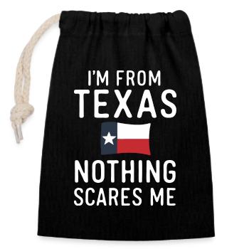 Texas State Texans Texas - Closable cotton gift bag (14x20cm) - black - Front