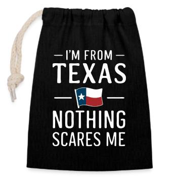 Texas State Texans Texas - Closable cotton gift bag (14x20cm) - black - Front