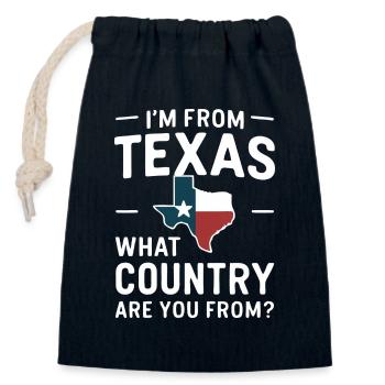 Texas State Texans Texas - Closable cotton gift bag (14x20cm) - navy - Front