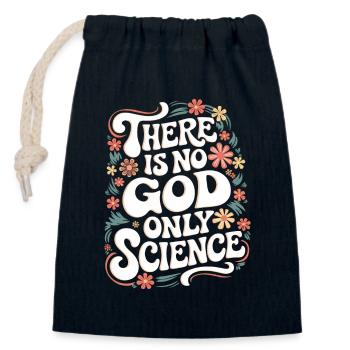 Atheism, Atheist, Anti-Religion, Agnostic - Closable cotton gift bag (14x20cm) - navy - Front