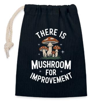 Pilz Pilze Funghi Champignon - Verschließbarer Geschenkbeutel aus Baumwolle (14x20cm) - Navy - Vorne
