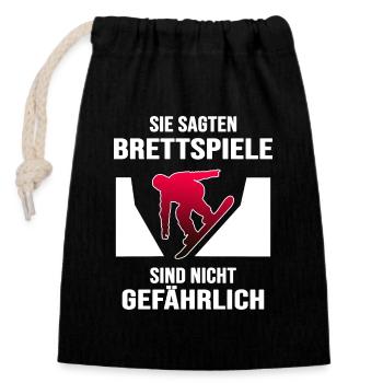 Snowboard Snowboarder Snowboard-Brett freestyle - Verschließbarer Geschenkbeutel aus Baumwolle (14x20cm) - Schwarz - Vorne