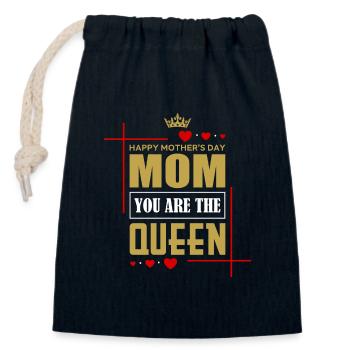 Happy Mothers Day - Verschließbarer Geschenkbeutel aus Baumwolle (14x20cm) - Navy - Vorne