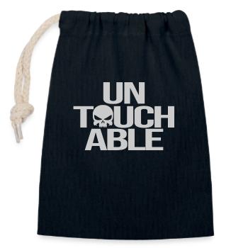 untouchable - Closable cotton gift bag (14x20cm) - navy - Front