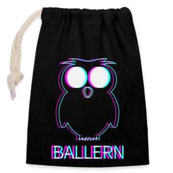 Ballern Techno Raver Electro Rave Musik Club - Verschließbarer Geschenkbeutel aus Baumwolle (14x20cm) - Schwarz - Vorne