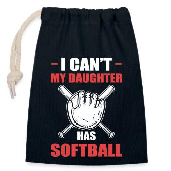 Softball Softball-Spieler - Verschließbarer Geschenkbeutel aus Baumwolle (14x20cm) - Navy - Vorne