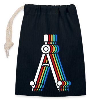 Architect Architecture - Closable cotton gift bag (14x20cm) - navy - Front