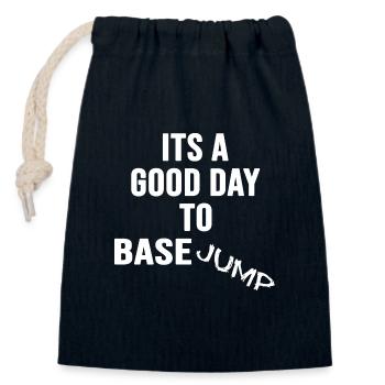 BASEJUMP base jump Basejumper Wingman - Sac cadeau en coton avec cordon (14 x 20 cm) - bleu marine - Devant