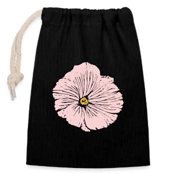 Fleur Rose Fleur Rose Fleurs Rose Fleurs Rose - Sac cadeau en coton avec cordon (14 x 20 cm) - noir - Devant