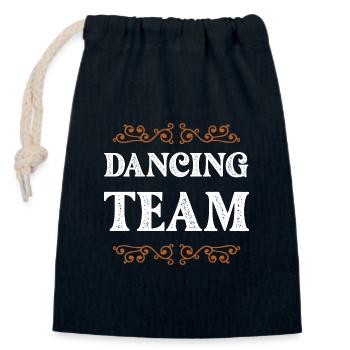 Dancing Crew - Closable cotton gift bag (14x20cm) - navy - Front