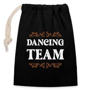 Dancing Crew - Verschließbarer Geschenkbeutel aus Baumwolle (14x20cm) - Schwarz - Vorne
