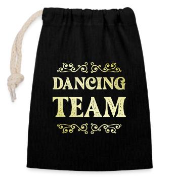 Dancing Team - Verschließbarer Geschenkbeutel aus Baumwolle (14x20cm) - Schwarz - Vorne