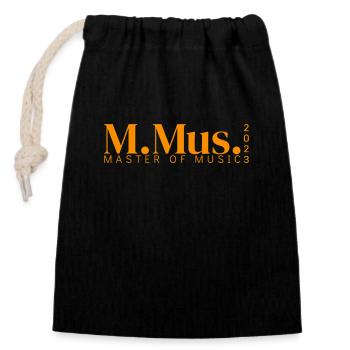 M.Mus. - MASTER OF MUSIC 2023 - Verschließbarer Geschenkbeutel aus Baumwolle (14x20cm) - Schwarz - Vorne