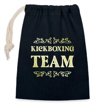 Kickboxing Team - Closable cotton gift bag (14x20cm) - navy - Front