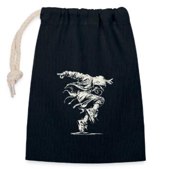 Danse de rue Energy Hip Hop Danseur - Sac cadeau en coton avec cordon (14 x 20 cm) - bleu marine - Devant