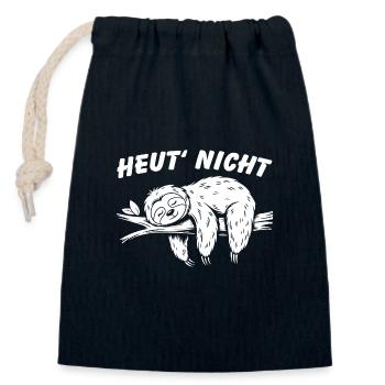Süßes schläfriges Faultier - heute nicht - Verschließbarer Geschenkbeutel aus Baumwolle (14x20cm) - Navy - Vorne