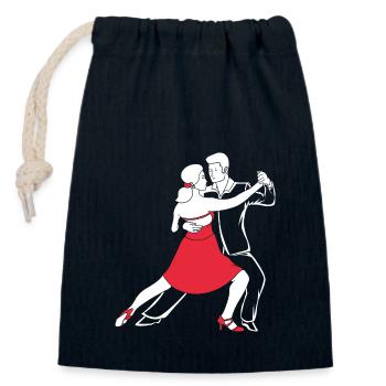 Salsa Dancer Dancer - Closable cotton gift bag (14x20cm) - navy - Front