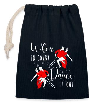 Salsa Dancer Dancer - Closable cotton gift bag (14x20cm) - navy - Front