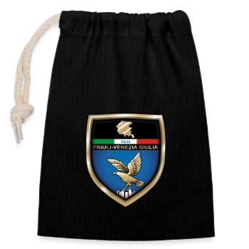 Friuli Venezia Giulia - Closable cotton gift bag (14x20cm) - black - Front