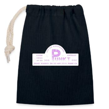 to the point - Closable cotton gift bag (14x20cm) - navy - Front