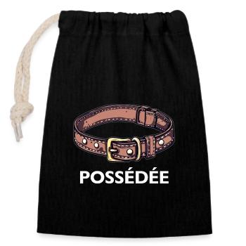 Possédée - Sac cadeau en coton avec cordon (14 x 20 cm) - noir - Devant