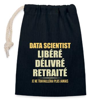 Data Scientist feiert den Ruhestand mit Humor - Verschließbarer Geschenkbeutel aus Baumwolle (14x20cm) - Navy - Vorne